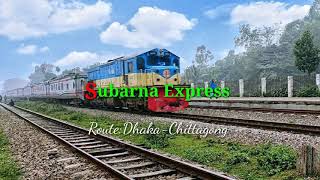 Dhaka to Chittagong | 702 Down Subarna Express thru passing high speedy Daulatkandi Railway Station