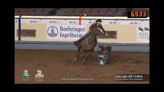 DS Toastin Dash Top 4 @ the 2021 AQHA World Show Senior Barrels (FINALS)