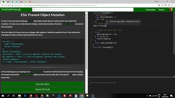 ES6 Prevent Object Mutation