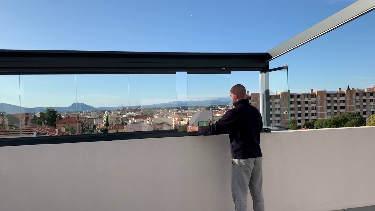 Rideau de verre balcon KLOZIP