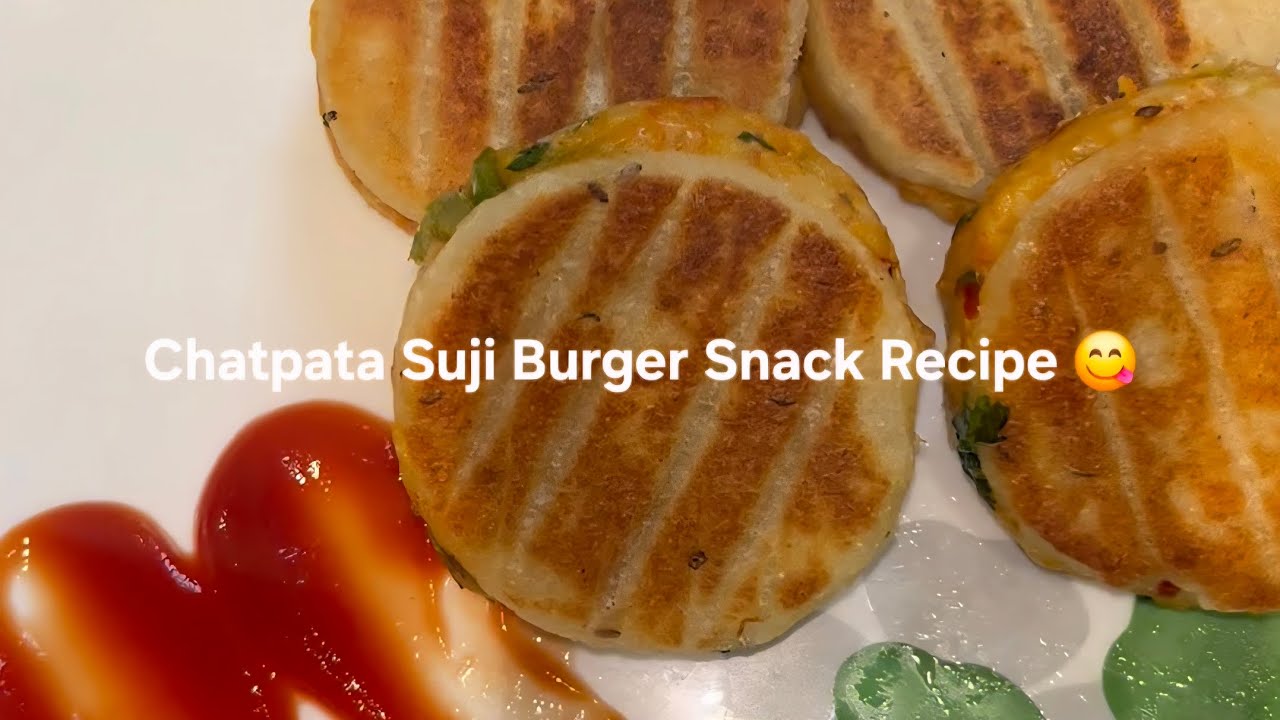 Chatpata Suji Burger Snack Recipe | Easy & Tasty