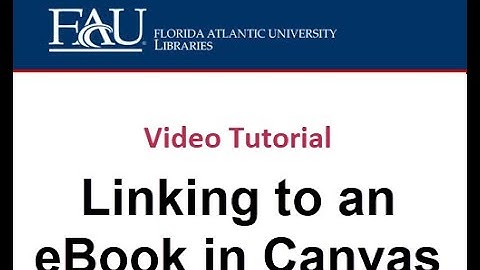 Link to eBooks in Canvas