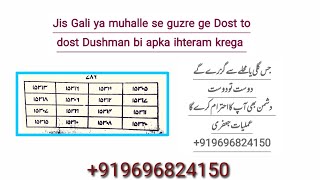 Jis Gali Ya Muhale Se Guzre Ge Dost To Dost Dushman Bi Apka Ihteram Krega|