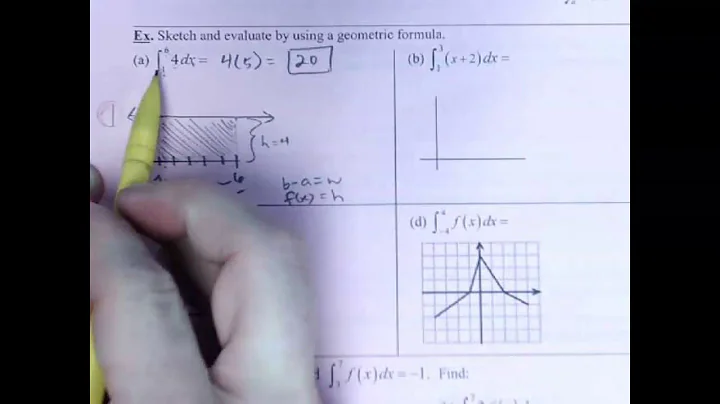 Calculus: Definite Integrals - Area Using Geometry