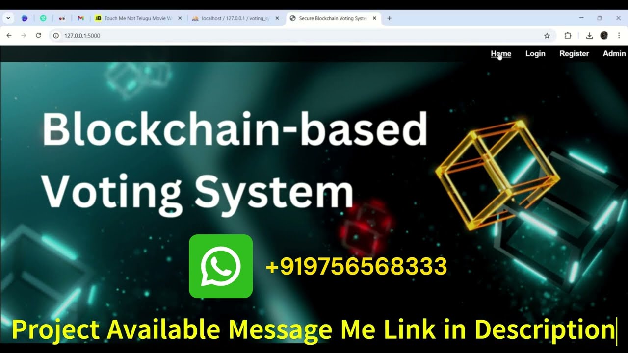 Blockchain-Based Voting System in Python | Major Project for B.Tech/MCA 2025