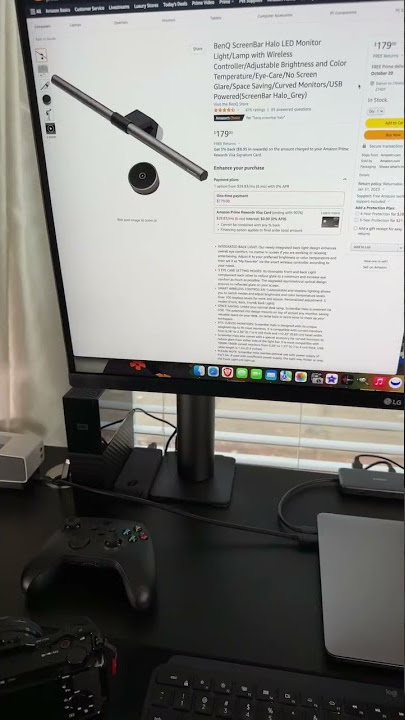 BenQ ScreenBar Halo LED Monitor Light USB Desk light Wireless Remote  Control New
