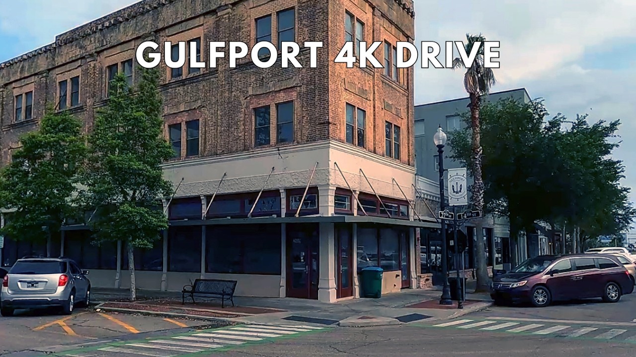 Gulfport Mississippi 4K Driving Tour | Drive Through Downtown Gulfport