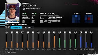 【MLBTheShow25Stats/メジャーリーグ選手能力】Guardians1A 9 Aaron Walton CLE1A アーロン・ウォルトン選手