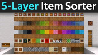 5-Layer Item Sorter with Item Grouper for huge item storage room! Minecraft Java 1.18/1.17.1