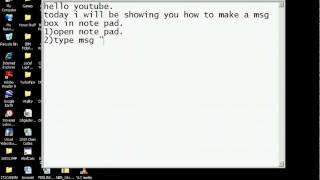 simple msg box in note pad