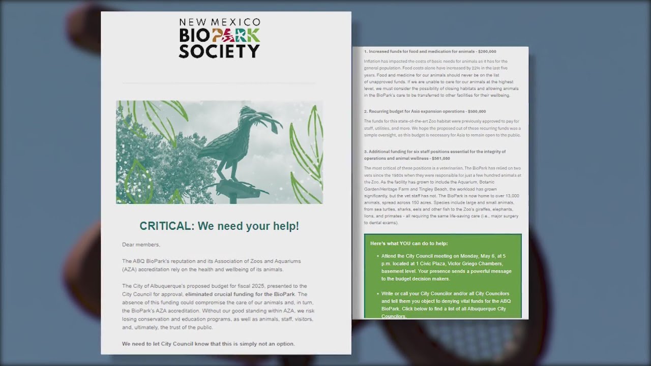 NM BioPark Society raises concerns over proposed budget for the ABQ BioPark