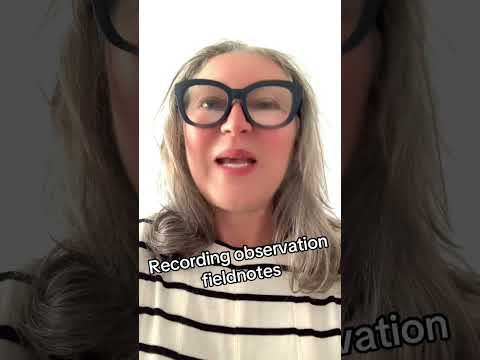 ثبت یادداشت های میدانی مشاهده