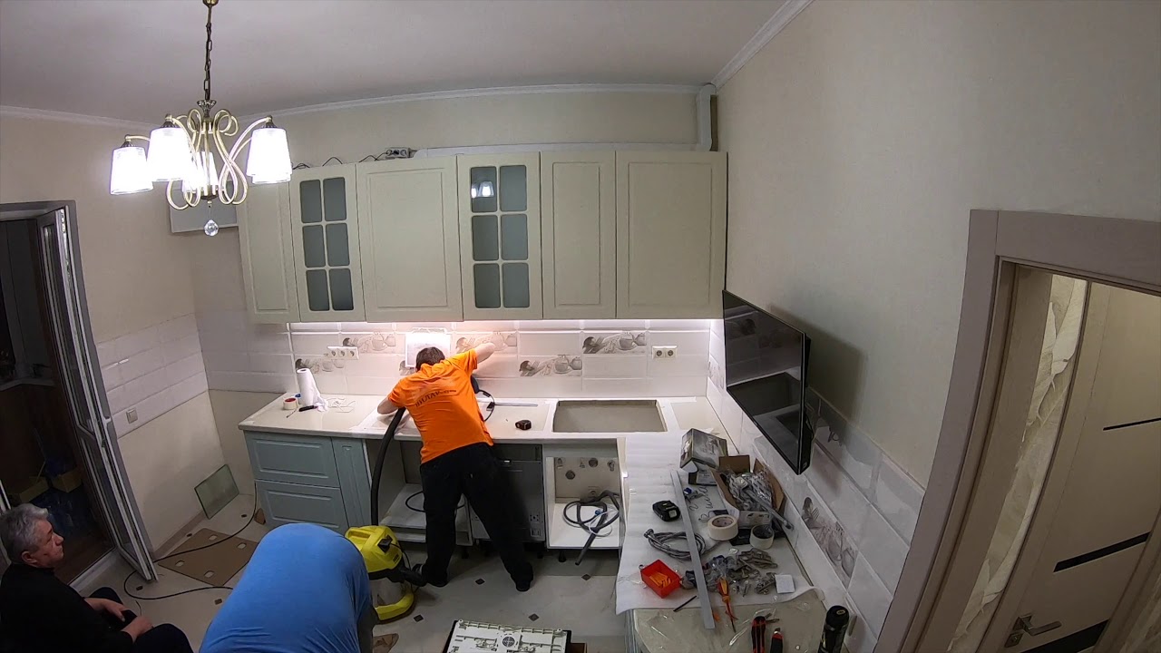 Сборка кухонного гарнитура от ООО \"Вилар\" - YouTube
