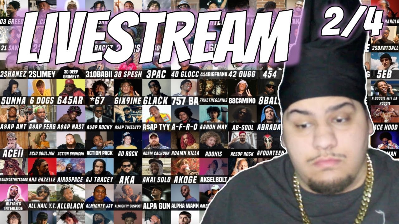 LONGEST RAPPER TIER LIST OF ALL-TIME | W YAP SESSION | *5 HOUR STREAM ...