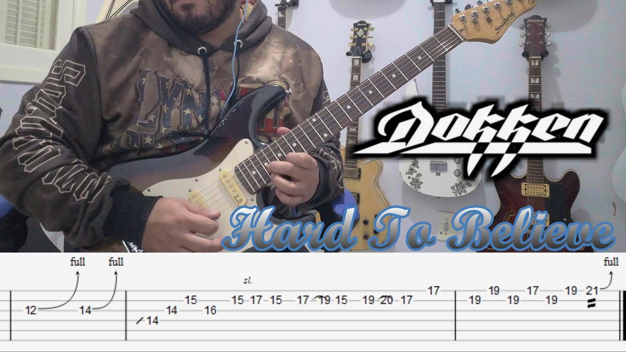DOKKEN - Hard To Believe - GUITAR LESSON WITH TABS - YouTube