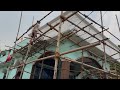 House Painting Working || Elevation Parapet Flower Design #home #art #painting #design #viralvideo