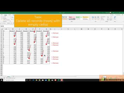 Delete rows with empty cells in #Excel