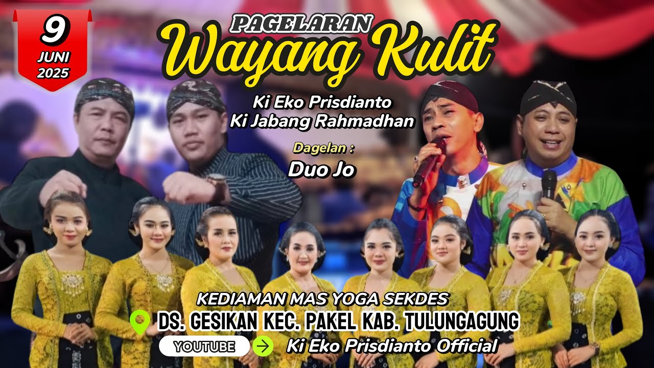 🔴 WAYANG KULIT KI EKO KONDHO PRISDIANTO | DUO JO | MAS YOGA SEKDES - GESIKAN KEC. PAKEL TULUNGAGUNG