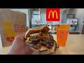 Mukbang POV ASMR Eating McDonald's Double Quarter Pounder With Cheese Drinking Orange Lavaburst Hi-C