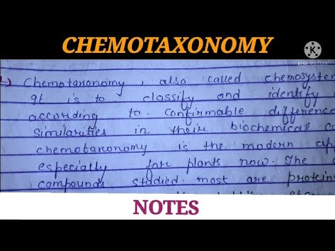 वीडियो: केमोटैक्सोनॉमी शब्द से आपका क्या तात्पर्य है?