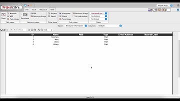 ProjectLibre Desktop Reporting