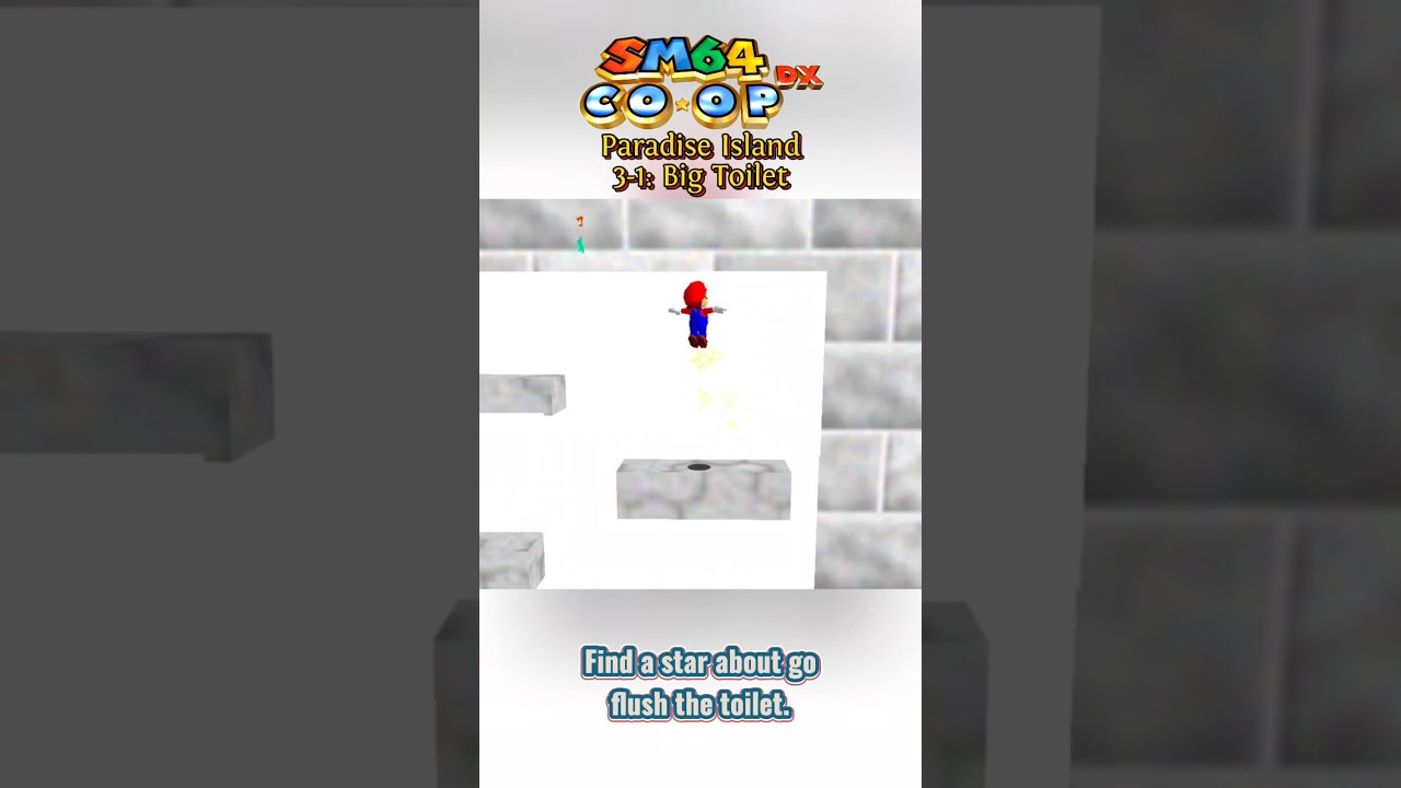 Super Mario 64 OMM Paradise Island: 3-1 Big Toilet 