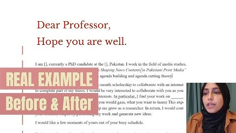 How to Email a Professor for PhD Applications & Research Programs | Real Example