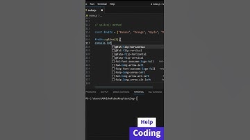 Splice method in #javascript #js #array #interview #youtubeshorts #shortsvideo #youtube #coding #yt