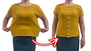 ✅ How to Make an Oversized Shirt Fit Perfectly – Easy Shirt Alteration