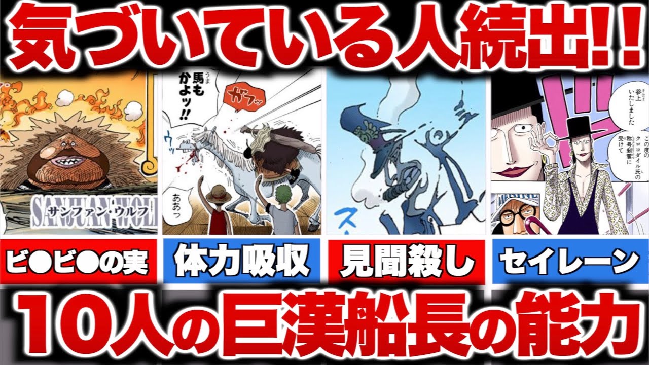 ワンピース 黒ひげ海賊団10人の巨漢船長の力 隠されているの能力や正体を徹底解説 ゆっくり解説 Youtube