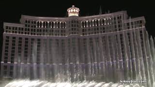 Las Vegas Bellagio fountains by night