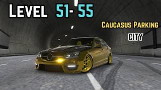 Caucasus Parking City || Level 51 - 55 || Golden  AMG C63  #caucasusparking #gaming screenshot 3