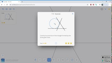 7.11 Euclidea - Excircle - 4L 8E