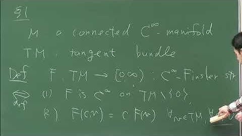 Prof. Shin-ichi Ohta | Ricci curvature of Finsler manifolds, towards applications in the... of...