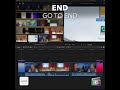 Final Cut Pro Shortcut | End | Go to range end