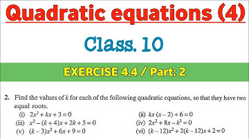 ex. 4.4 class 10 | quadratic equations class 10