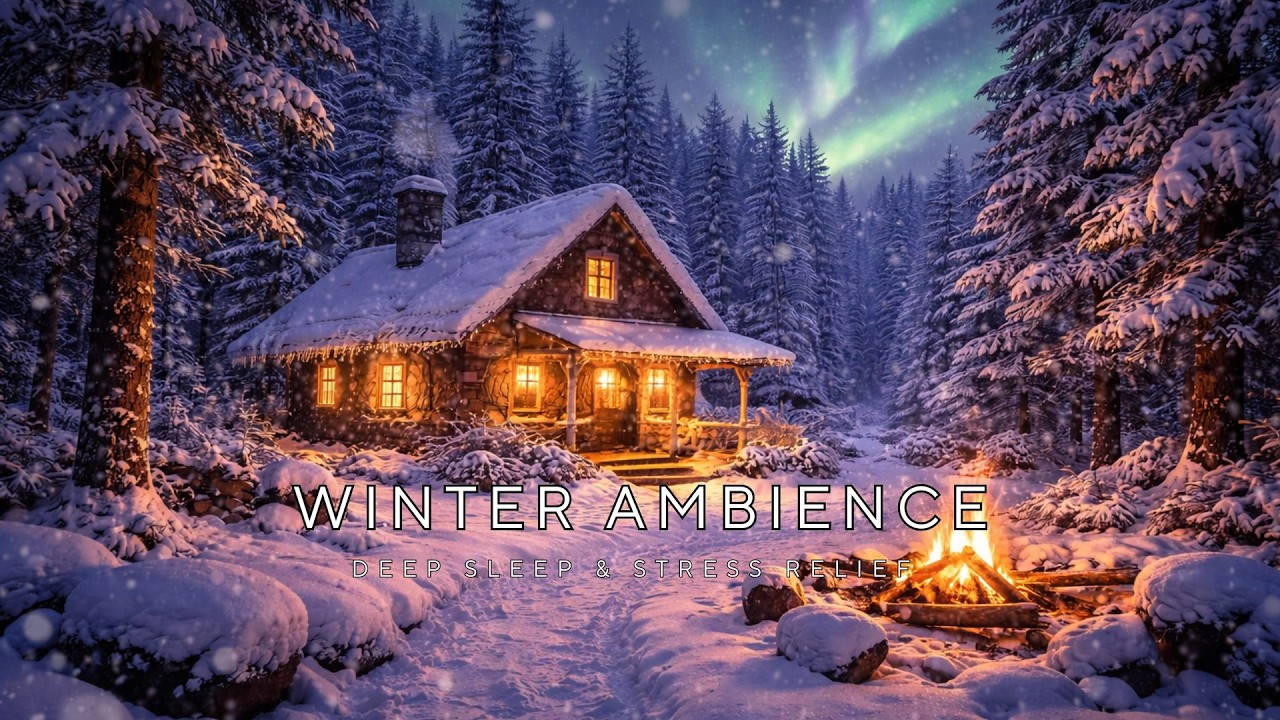 ❄️ Heavy Snowfall & Wind 🌨️ Winter Ambience for Deep Sleep