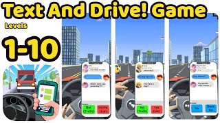 Text And Drive! Game All Level 1 - 10 Gameplay Walkthrough | (iOS - Android) screenshot 2