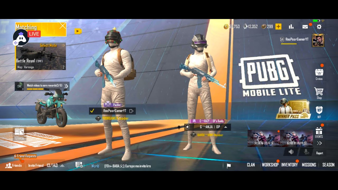 PUBG Mobile Lite Live Stream | ROAD TO CONQUEROR | #pubglite - YouTube