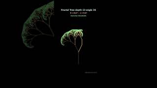 Depth 13 Fractal Trees #shorts