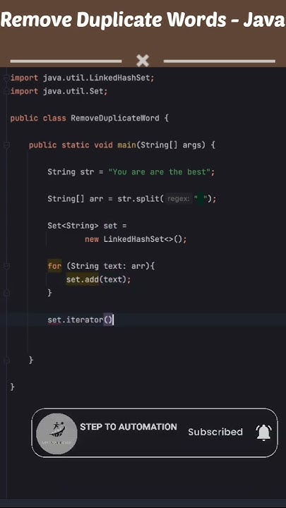 Say 👋 goodbye to repeat offenders in your words 🚫🔤 in Java☕ #shorts # ...