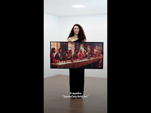 Quadro Santa Ceia Grid Art