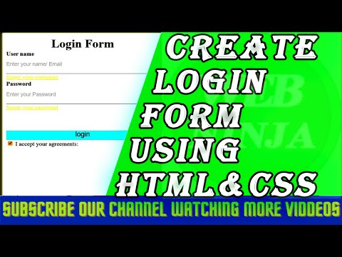 How To Create a Login Form in HTML| login form HTML5|Using Feature of HTML5 Create Login Form.