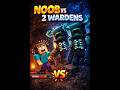 Noob vs 2 Warden in Minecraft 😱🔥 #shorts