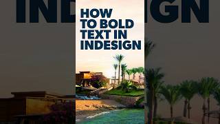 How To Bold Text In Indesign #Shorts