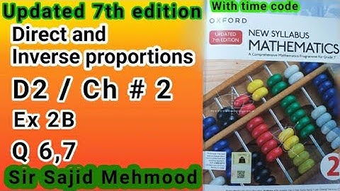 D2 math solution|New Updated 7th Edition|Ch 2|Ex 2B|Q6-Q7|New Oxford Mathematics 2|Sir Sajid Mehmood