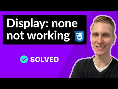 Display: none Not Working (SOLVED)