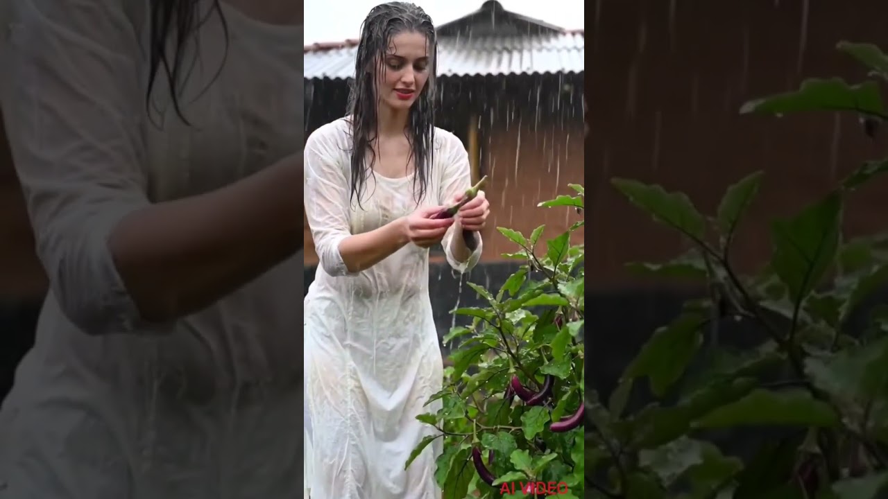 AI Girl in the Rain – A Touch of Romance💗