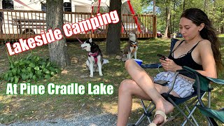 Lakeside Campsite at Pine Cradle Lake Campground in Northern Pennsylvania!