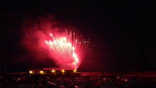 Lyme Regis fireworks Dorset 25 July 2014 RNLI week.